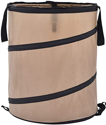 37.8L Collapsible Trash Bag for Leaves Garden Waste Heavy Duty Oxford Cloth with Reinforced Steel Spring Frame Foldable Yard Waste Container