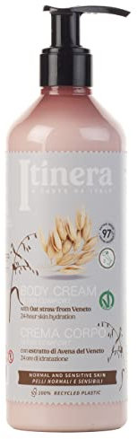 ITINERA Crema corpo per pelli normali e sensibili, con avena veneta, 97% ingredienti naturali 370 ml 1 pezzo
