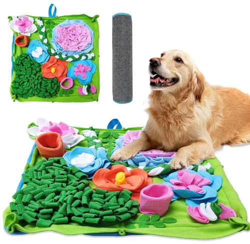 Schnüffelmatte für Hunde Schnüffelteppich Hund Waschbar Trainingsmatte Futtermatte Schnüffelteppich für Hunde Riechen Trainieren Trainingsmatte, Hundespielzeug für Große Mittelgroße und Kleine Hunde