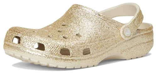 Crocs Unisex Adult, Classic Chunky Glitter Clog, Sandstone, 7 UK Men/ 8 UK Women