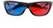 Zymoplas Gafas 3D para niños y Adultos, Gafas de televisión universales de definición, Juego Rojo y Azul, Accesorios de Gafas Anaglifo