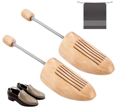 Koxtyzo Embauchoir en Bois, Embauchoirs à Chaussures pour Femmes et Hommes avec Sac de Rangement, Respirant et Infroissabl, pour Bottes, Chaussures Habillées et Baskets, Tailles 42-46
