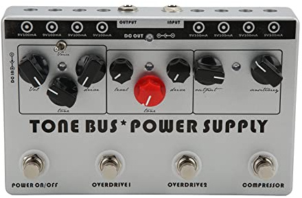 RiToEasysports Pedal de Efectos de Guitarra, Fuente de Alimentación de 8 Salidas Pedal de Efectos Combinados de Guitarra DC 9V