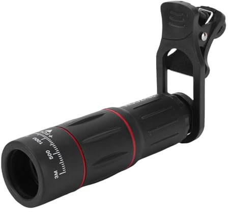 Eminchu Telefonkameraobjektivsats, 28X Teleobjektiv 198° Fisheye 0,6X Vidvinkel 20X Makro med Justerbart Klämstativ, för IOS -smartphones Resefotografering