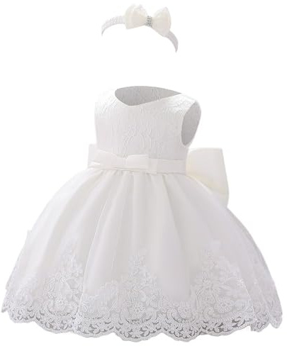 Vestido de encaje para niña o bautizo, vestido de encaje, vestido de flores, vestido de boda, bautizo, tutú, vestido de primer cumpleaños para niñas