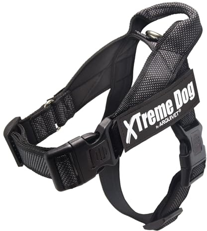 Arquivet Arnés para Perro Xtreme Dog Classic de Color Negro - Talla XS/40-53 cm - Ajustable, ergonómico y Resistente - Incluye Agarre en la Parte Superior Salir a pasear