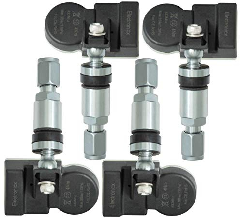 4 x RDKS TPMS däcktryckssensor däcktryckskontrollsystem metallventil DarkGrey passar Kompatibla med Wrangler 56029359AA