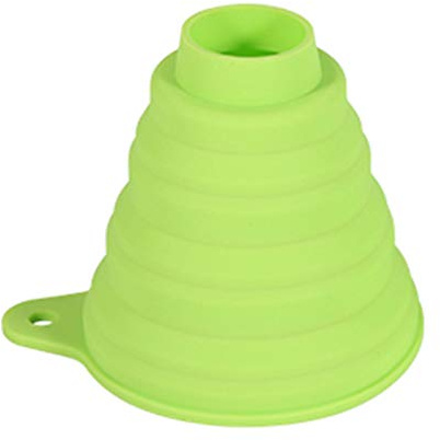 Imbuto pieghevole in silicone per barattoli, grande imbuto pieghevole per bocca larga e barattoli regolari, imbuto per marmellata di spezie per conserve (verde)