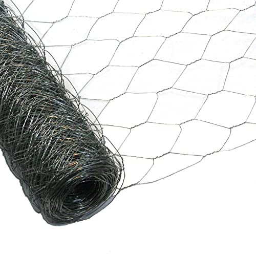Garmix Grillage à Poule & Lapin | Clôture Poulailler | pour Enclos Parc Jardin | Fils de Fer Galvanisé, Maille Hexagonale 50mm, Épaisseur 1,0mm (50cm x 50m)