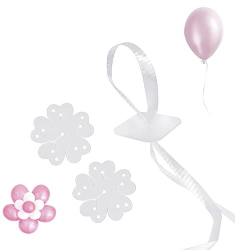 ZWZNBL 50 Stück quadratische Ballonverschluss-Clips und 2 Ballon-Styling-Clips, Stickstoffballons, Ballonriemen, Ballonschnallen für Geburtstagsfeier, Party, Hochzeit