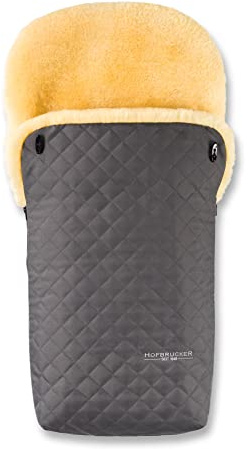 Hofbrucker Putzi Limited – Saco de bebé para cochecito de bebé de 90 cm, saco para los pies para cochecito de bebé, invierno, piel de cordero, diseño acolchado, resistente al viento y al agua
