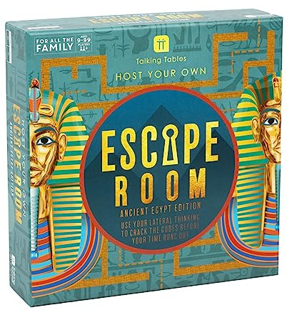Talking Tables Egyptian Theme Escape Room Game Kids | Solve Unique Puzzles and Codes to the Pharaoh's Curse | Interactive Family Games Night, Age 9+, 2+ Players, Birthday Party, HOSTFAM-ESCAPE-EGYPT
