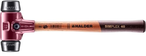 Simplex 3002.040 Maillet de protection en caoutchouc avec boîtier en fonte malléable et manche en bois de qualité supérieure Diamètre 40 mm