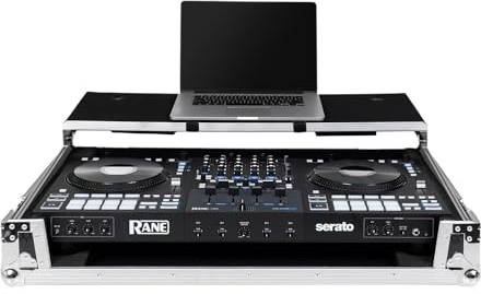 Headliner Flight Case Compatible with Rane Four & Rane Performer with Laptop Platform & Wheels
