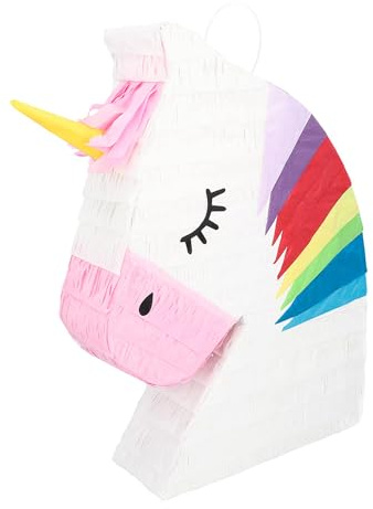 Boland 30989 - Pignatta unicorno, 45 x 33 x 8 cm, unicorno, decorazione da appendere, decorazione per compleanno, festa a tema e carnevale