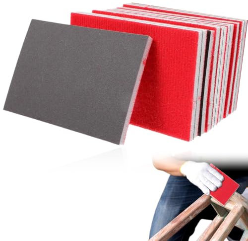 MOLZINY 12 Piezas esponjas de Lijado Bloque de Lija de Grano 180-3000 Bloque de Arena de Espuma Suave Papel de Lija húmedo y seco Taco Abrasivo de Lijado Manual para Modelo Paneles de Yeso Metal