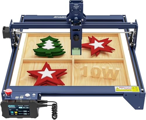 ATOMSTACK A10 Pro La-ser Engraving Machine 50W, 10W Laser Output Cutter Offline Operation CNC La-ser Engraver DIY Engraver for Wood, Glass, Metal, 410 * 400mm Engraving Area