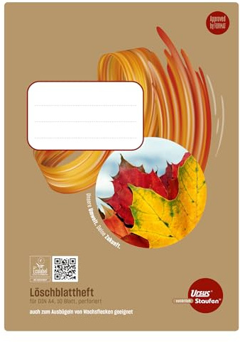 Staufen Green Cahier de buvard - 5 cahiers de 10 feuilles, 80 g/m² papier recyclé, perforé