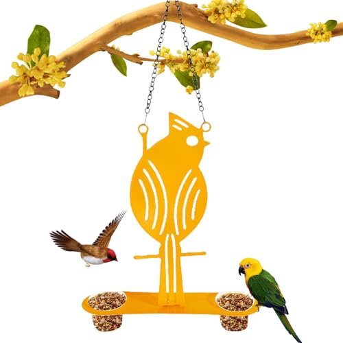 para Aves de Exterior,Alimentador De Aves para Jardín | Resistente A La Intemperie, Antiderrames Duradero para Jilgueros, Gorriones, Carboneros Y Pinzones