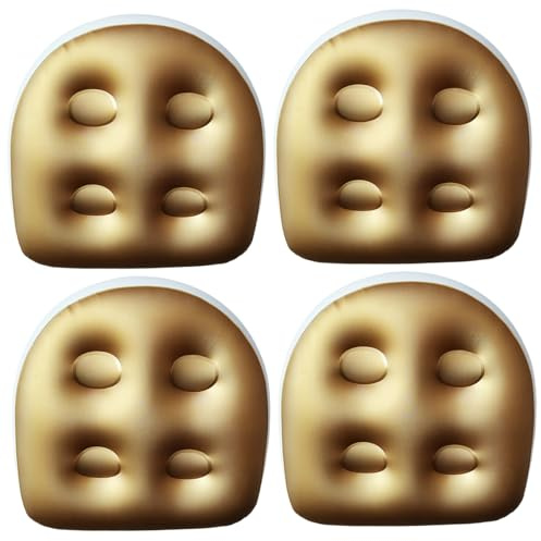 4 asientos elevadores, 18.5 x 14.6 x 5.9 pulgadas, PVC, antideslizantes, cómodos, inflables, impermeables, para piscina, hogar, spa, asientos dorados para bañera de hidromasaje