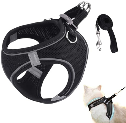 Arnés para Pasear Gatos - Arnés con Correa para Gatos - Tallas S M L Suministros para Mascotas para Senderismo Adiestramiento Viajes Exteriores