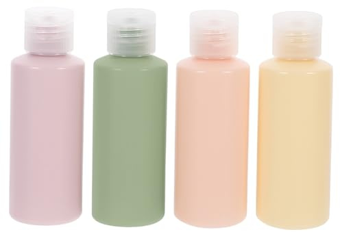 ERINGOGO 4 piezas Botellas de Viaje Rellenable de Resistente Fugas Compactas y Seguras Envases Portátiles para Cosméticos y Artículos de Higiene Personal
