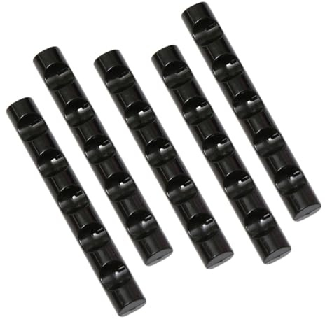 STOBAZA Support pour Brosses à Ongles Noir en Plastique 5 Cases pour Protéger et Organiser Stylo Gel UV et Outils de Gravure pour Salon de Manucure ou Usage DIY