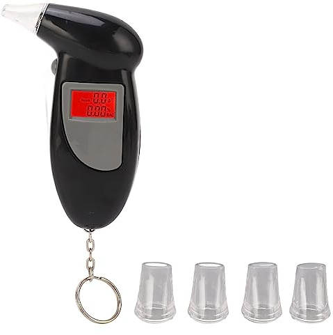 Professionell alkoholtestare bärbar digital andningsanalysator med hög noggrannhet Hörbar varning för förare Brottsbekämpning ABS-material 118 mm storlek inklusive