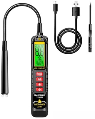 Brake Fluid Moisture Tester,500mAh Rechargeable Brake Fluid Detector with Alarm - Vehicle Auto Diagnostic Analyzer,for Car Accessories Auto Care Vehicle Maintenance