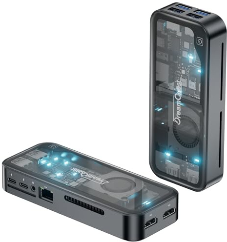 DreamQuest Mini PC Windows 11 Pro Vorinstalliertem,Intel N95 (bis zu 3.4Ghz) 12GB DDR5 256GB M.2 SSD Micro Computer Desktop PC Stick,Dual HDMI+Type C(10Gbps)/Bluetooth 5.3/WiFi 6/USB3.2 für Home/Büro