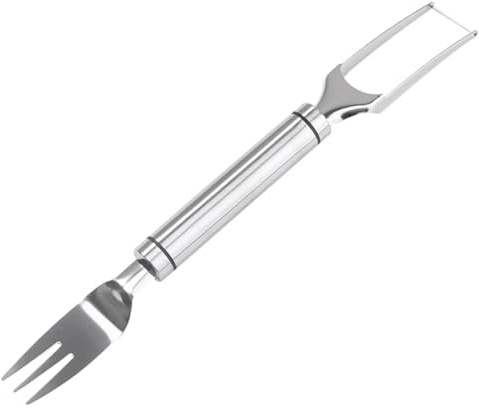 ifundom Taglia-anguria 2 in 1 in Acciaio Inox, Utensile per Tagliare Anguria e Melone Forchetta Integrata, Affettatrice Portatile Leggera per Casa e Campeggio