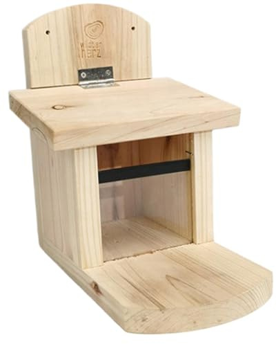 Alimentador De Ardillas, Casa De Madera A Prueba De Viento, Dispensador De Comida, Techo Resistente A Mordeduras, Casa De Ardillas con Tabla Extra Larga, para Mascotas, Vida Silvestre, Jardín, Patio,