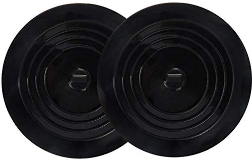 V-TOP Tub Stopper 2 Pack, 6 inches Large Silicone Drain Plug Hair Stopper Flat Suction Cover for Kitchen, Bathroom and Laundry