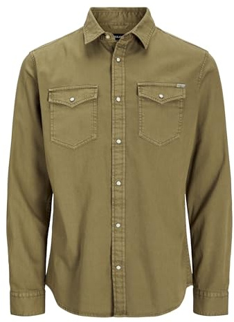 JACK & JONES herr Jjesheridan skjorta L/S jeansskjorta (1-pack)