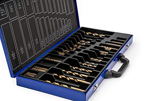 BaerCoil BAER Spiralbohrer HSSE Extrem-Bohrer Magazin (93-teilig - 0,5mm steigend) 1-13 mm - Spiralbohrer-Set - Spiralbohrersatz HSSE/CO - Bohrer Set