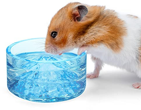 Niteangel Hamster-Futter- und Wassernäpfe - Mount Fuji Serie Glas-Trinkschalen für syrische Zwerghamster, Rennmäuse, Mäuse, Ratten oder andere ähnlich große kleine Haustiere