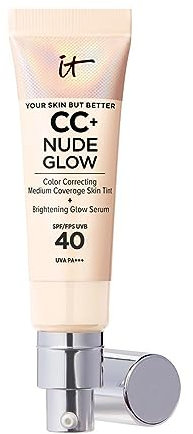 IT Cosmetics Your Skin But Better CC+ and Nude Glow Lightweight, Medium Coverage Foundation and Glow Serum, Fair Ivory