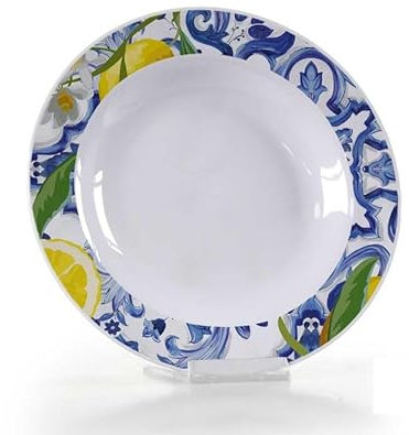 GICOS SRL 1 Pezzo Piatto Fondo da Tavola in Melamina Panarea 23 cm