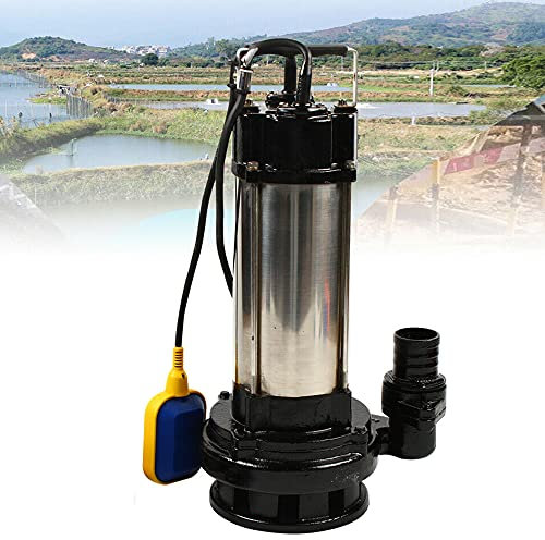 36000 L/H in acciaio inox, pompa per acqua sporca, 1500 W, pompa sommersa per feci, ad alte sollecitazioni, acque reflue grigie con interruttore a galleggiante