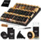 Deco haus® Cassetto portaspezie in plastico [CON 24 BARATTOLI PER SPEZIE ED ETICHETTE] - Organizer Spezie - Portaspezie Salvaspazio - Organizer Cassetti cucina