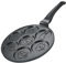 Herzberg, HGCP267ANL Pfannkuchenpfanne mit 7 Tiermotiven, ideal für gesundes Kochen, kratzfest, leicht zu reinigen, 26 cm, Schwarz
