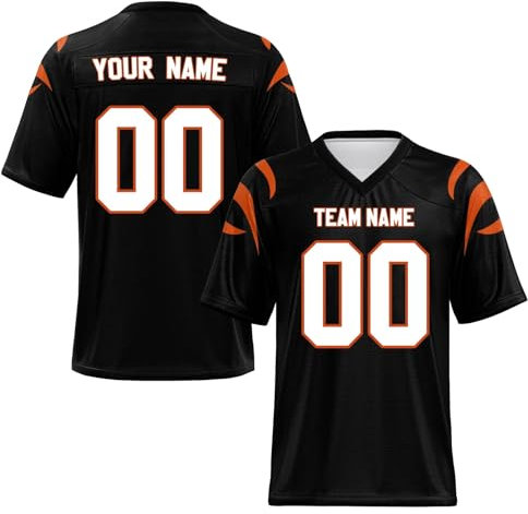 Personalisiertes American Football Trikot Print mit Namen Nummer Blank Practice Jersey Shirts Hip Hop Party für Herren Damen Kinder A18