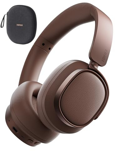 Edifier ES850NB Cuffie Over Ear Wireless, 45dB ANC, Audio Hi-Res, LDAC, 92h Autonomia, Bluetooth 5.4 e Multipoint, Riduzione del Rumore nelle Chiamate con IA (Marrone)