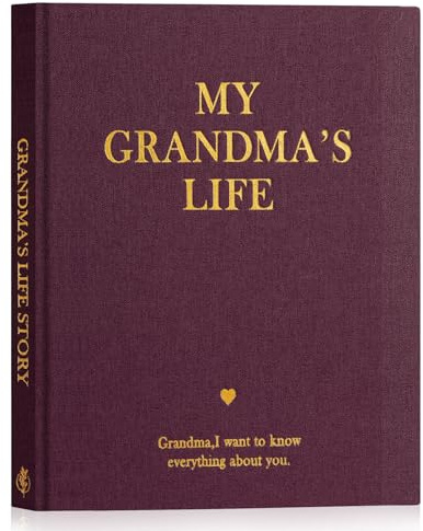 Lanpn Mormor Berätta historien om ditt liv med 260+ frågor, bok minnen dagbok Mormor pratar om dig själv Födelsedag Mors dag Julklapp Mormor Sroty Book, Lila