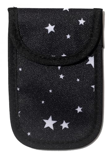 DQL RFID Funkschlüssel Abschirmung Schlüsseltasche Autoschlüssel Schutz Keyless Faraday Bag RFID Blocker Autoschlüssel Hülle, Mini Keyless Go Schutz Autoschlüssel, Estrellas, Talla única