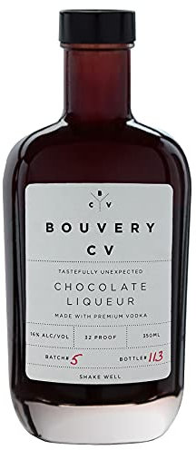 Bouvery CV Liqueurs | Premium Dark Chocolate Liqueur | Natural Flavours | 1 x 350 ml | 16% vol