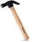 Navaris Klauenhammer mit Hickory Holzstiel - 33cm Stiellänge - 560g Hammerkopf Schwerpunkt - Edelstahl Kopf Holz Stiel - Hammer mit Nagelzieher