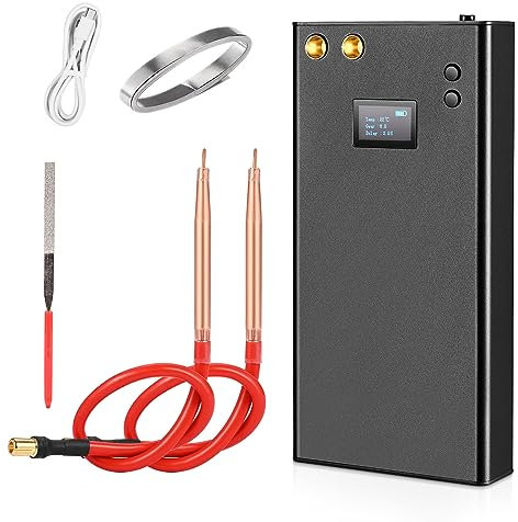 Yontwe Soldadura por puntos 70 engranajes ajustables 7500 mAh Mini máquina de soldadura por puntos con pantalla LCD DIY con hoja de níquel de 5 m Soldadora por puntos digital portátil