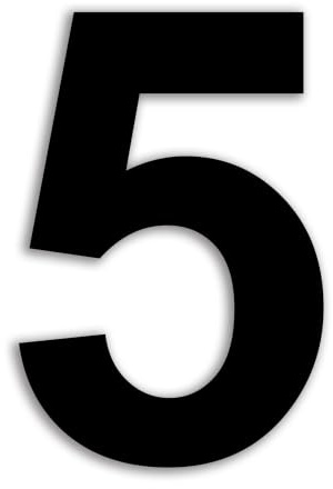 nanlyiau numero de casa mate negro 5in numeros acero inoxidable adhesivo(5)