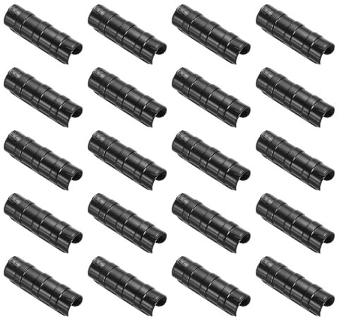 PATIKIL Greenhouse Clamp, 20 Pack Plastic Garden Buildings Tube Clips Hoop for 0.9 22mm Pipe Greenhouse Film Frame Sunshade Net, Black